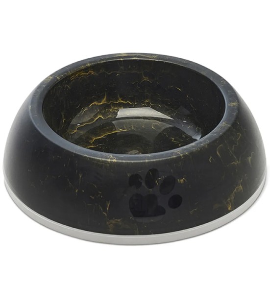 Миска Delice Marble, черный и золотой мрамор (Savic)