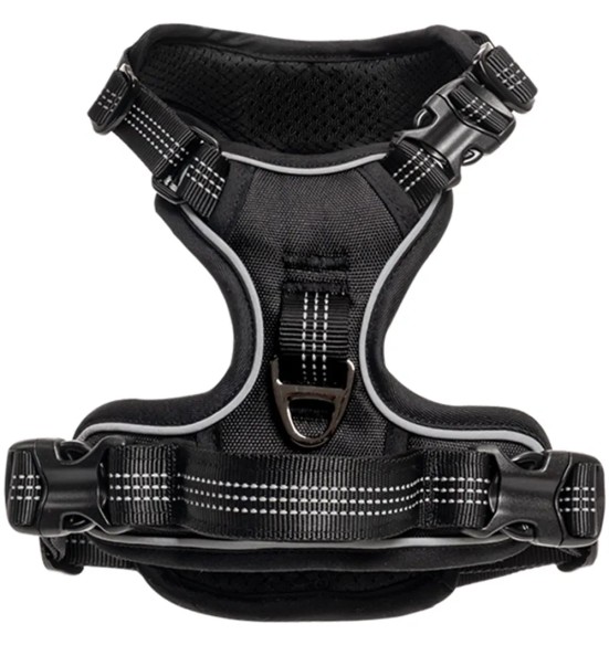 Корректирующая шлейка для собак, с мягкой подкладкой, черная (VPETBR-H1)