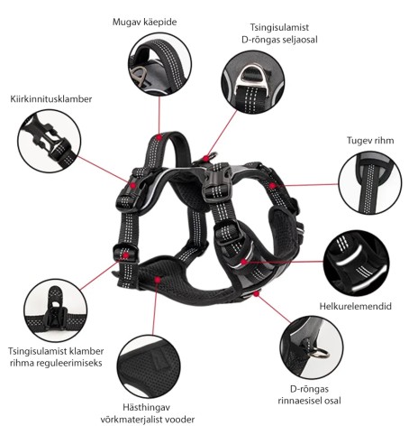 Корректирующая шлейка для собак, с мягкой...