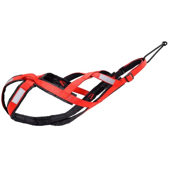 Шлейка ездовая спортивная, красно-черные (VPETBR-H1)