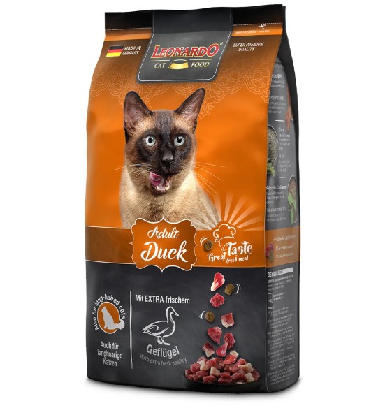 LEONARDO сухой корм для кошек, с мясом утки