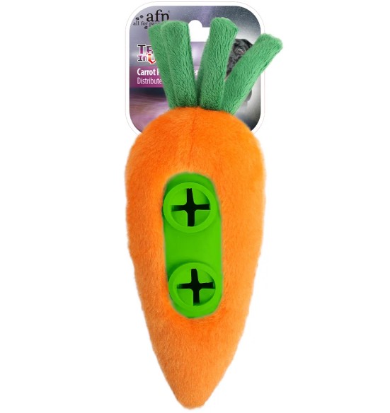 Maiustega täidetav koera mänguasi Carrot Treat Dispenser (AFP - Treats In ‘V’ Hiders)