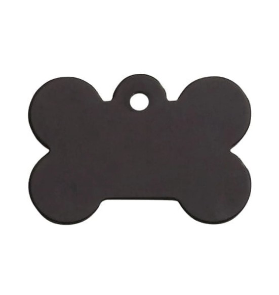 Кулон с гравировкой для собаки, подвеска в форме косточки, чёрный (Classic)