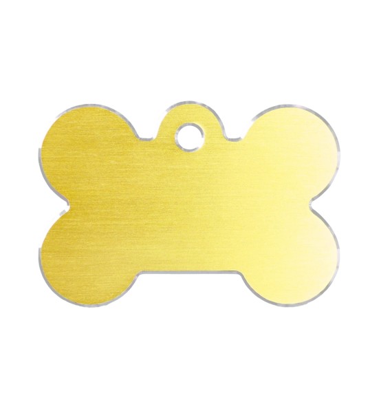Кулон с гравировкой для собаки, подвеска в форме косточки, золотой (Hi-Line)