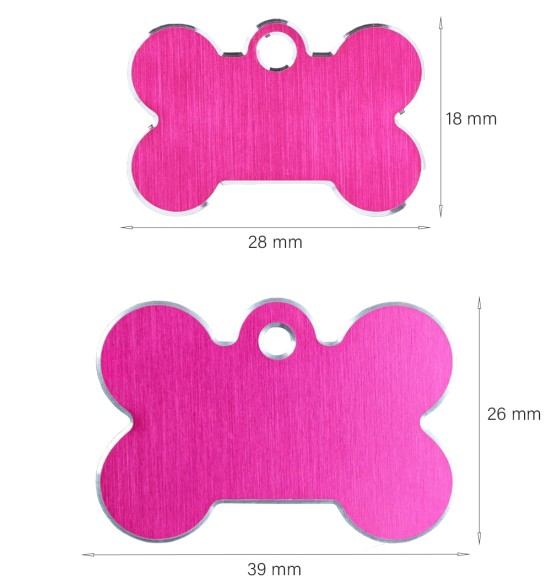 Кулон с гравировкой для собаки, подвеска в форме косточки, розовый (Hi-Line)