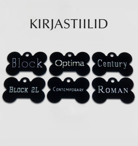 Graveeritud ripats koerale, kondikujuline koera...