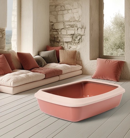 Туалет открытый Iriz для кошек, цвета Тоскана красный (Savic)