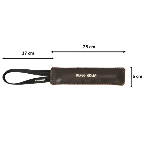Patukas-nuts naturaalsest nahast, ühe aasaga, pruun (Dingo Gear)