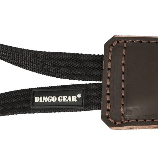 Patukas-nuts naturaalsest nahast, ühe aasaga, pruun (Dingo Gear)