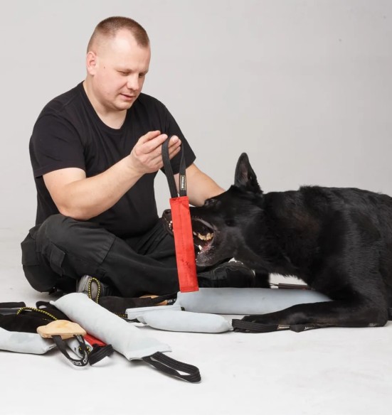 Lame patukas-nuts naturaalsest nahast, ühe aasaga, punane (Dingo Gear)