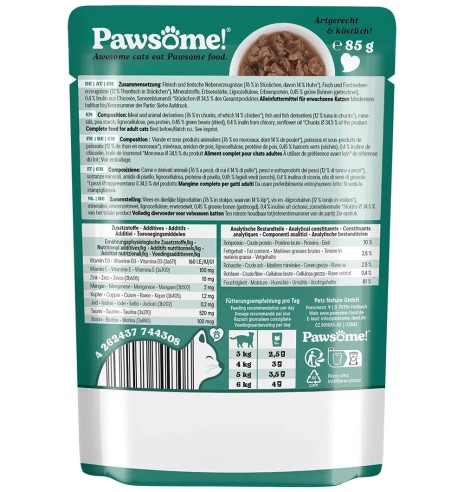 Консервированный беззерновой корм Pawsome! для...