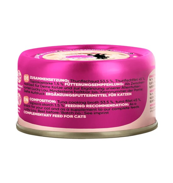 Консервированный корм для кошек Lucky Lou Extra Food Филе тунца в бульоне 70 г