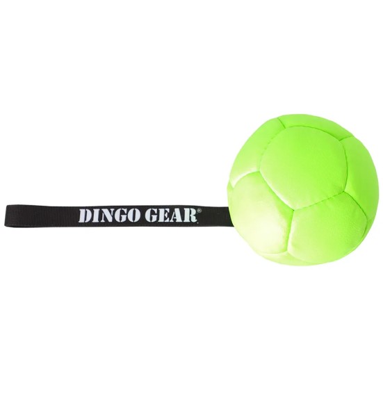 Nahast pall aasaga, täidisega, neoonroheline (Dingo Gear)
