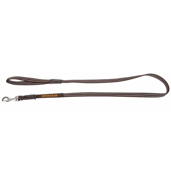 Koera jalutusrihm kummeeritud, aasaga, must (Dingo Gear)