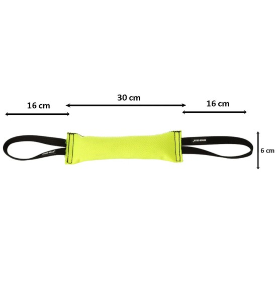 Patukas / nuts tuletõrjevoolikust, kahe aasaga, kollane (Dingo Gear)