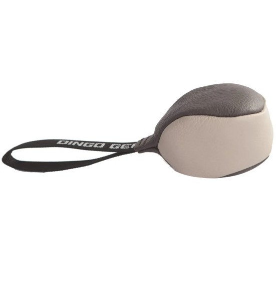 Мяч-кусалка из натуральной кожи, с одной петлёй, Ø 8 см (Dingo Gear)