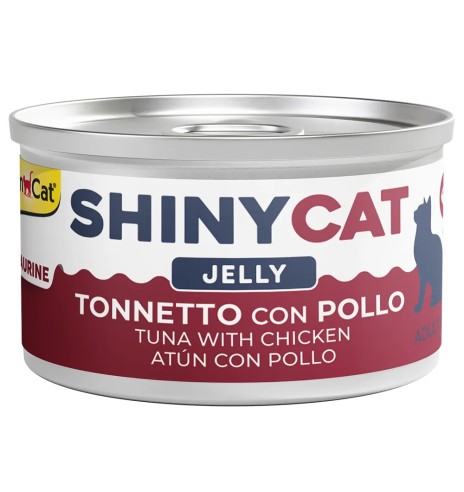 ShinyCat kassikonserv, tuunikala ja kanaliha tarrendis (GimCat)