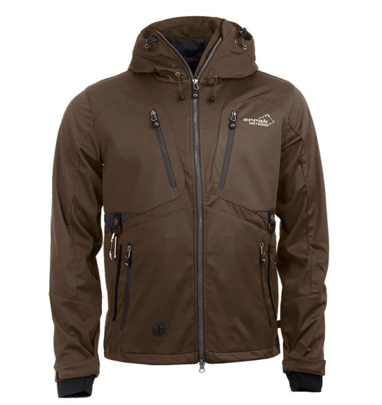 Jope meestele, veekindel ja tuulekindel, pruun Akka Softshell (Arrak)