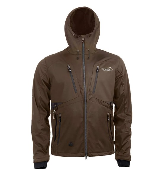 Куртка мужская водонепроницаемая и ветрозащитная, коричневый Akka Softshell (Arrak)
