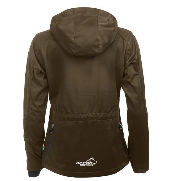 Куртка женская водонепроницаемая и ветрозащитная, коричневый Akka Softshell (Arrak)