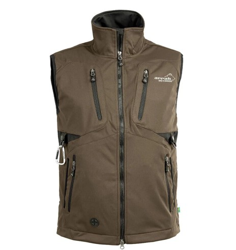 Жилет мужской, водонепроницаемый и ветрозащитный, коричневый Acadia Softshell, для проводника собак (Arrak)