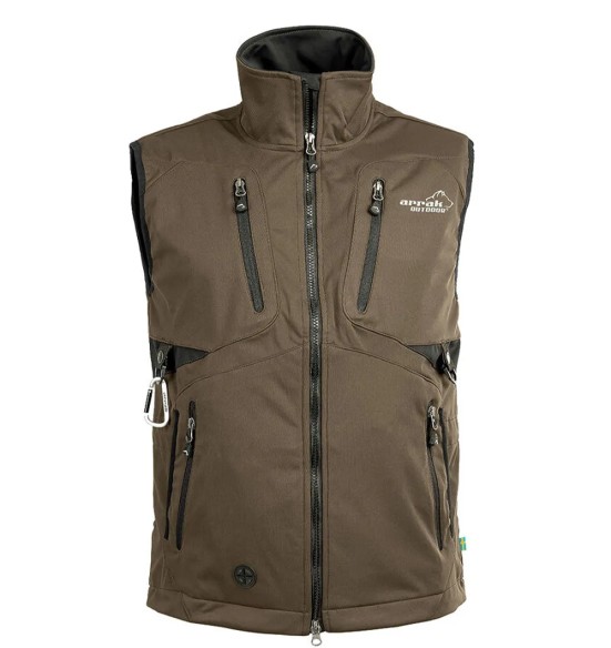 Vest meestele, veekindel ja tuulekindel, pruun Acadia Softshell, koerajuhile (Arrak)