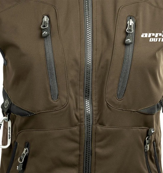 Жилет женский водонепроницаемый и ветрозащитный, коричневый Acadia Softshell, для проводника собак (Arrak)