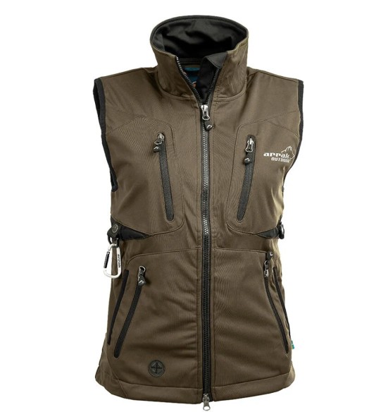 Vest naistele, veekindel ja tuulekindel, pruun Acadia Softshell, koerajuhile (Arrak)