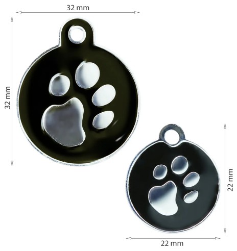 Graveeritud ripats koerale, hõbetatud ümar...