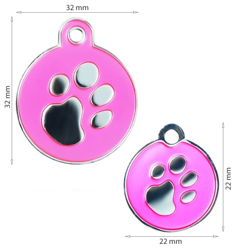 Graveeritud ripats koerale, hõbetatud ümar...