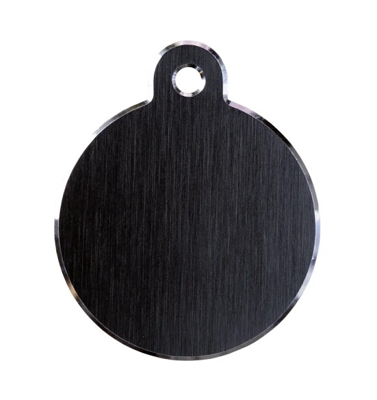 Кулон с гравировкой для собаки, круглый, черный (Hi-Line)