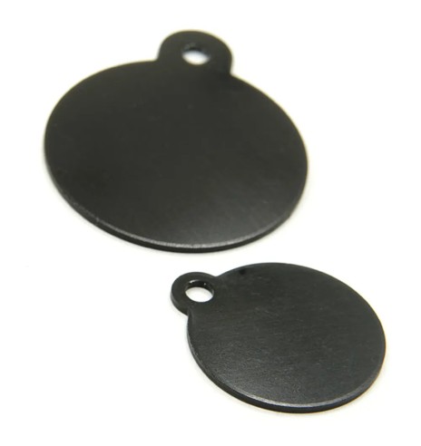 Кулон с гравировкой для собаки, круглый, черный...