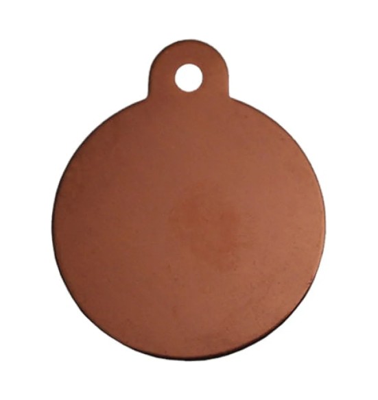 Кулон с гравировкой для собаки, круглый, бронзовый (Classic)