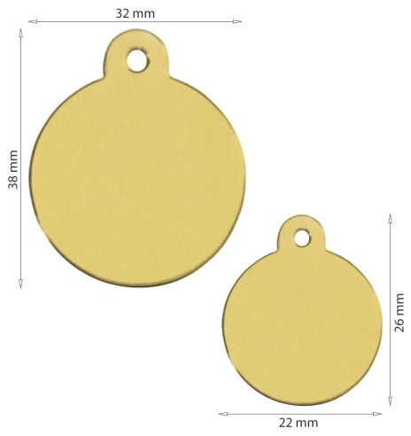 Graveeritud ripats koerale, ümar koera...