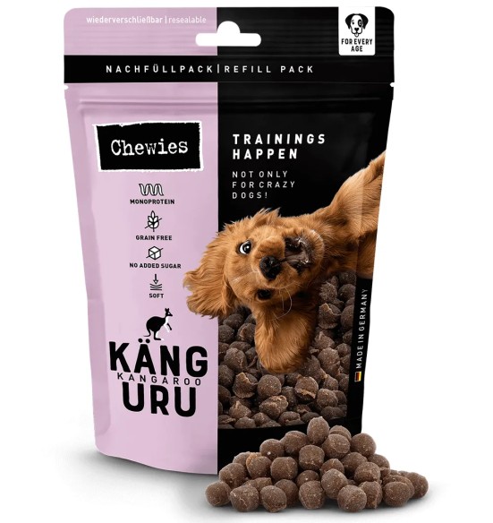 Chewies treeningmaius koerale kängurulihaga Trainings-Happen, teraviljavaba, monovalguline, kotikeses (Pets Nature)