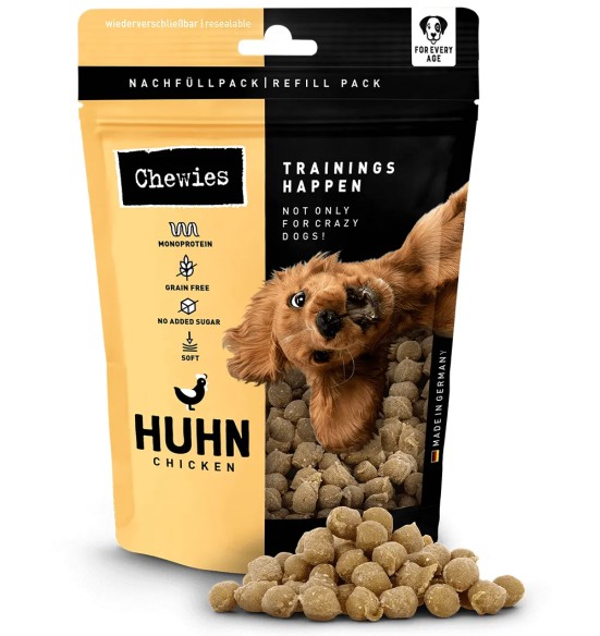 Chewies Trainings-Happen лакомство для дрессировки собак с курицей, беззерновое, монопротеиновое, в пакетике (Pets Nature)