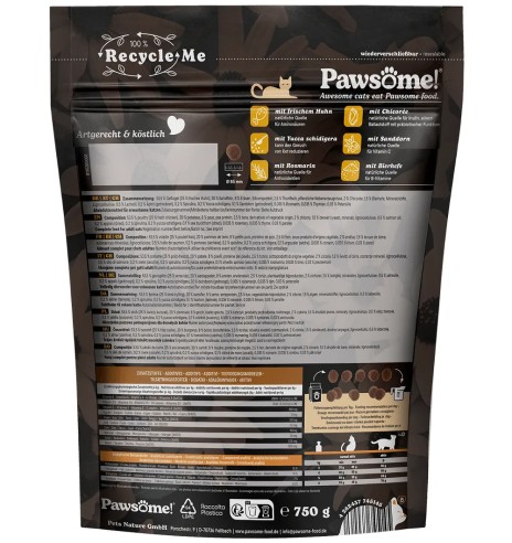 Pawsome! Fresh & Dry kassi kuivtoit kanalihaga,...