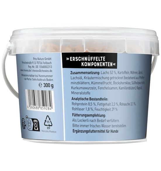 Chewies koerte treeningmaius lõhega Trainings-Happen, teraviljavaba, monoproteiin (Pets Nature)