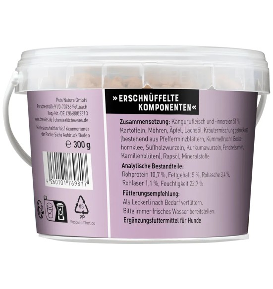 Chewies treeningmaius koerale kängurulihaga Trainings-Happen, teraviljavaba, monoproteiin (Pets Nature)