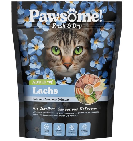 Pawsome! Fresh & Dry kassi kuivtoit lõhega,...