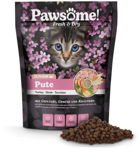 Pawsome! Fresh & Dry сухой корм для котят с индейкой,...