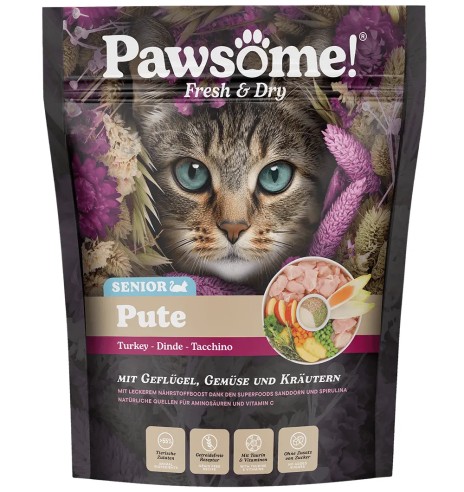 Pawsome! Fresh & Dry kuivtoit eakale kassile,...