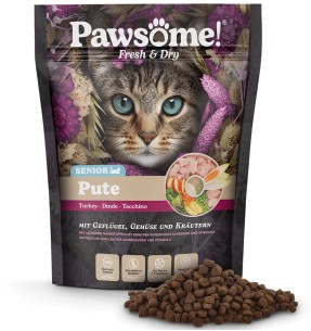 Pawsome! Fresh & Dry сухой корм для пожилых кошек с...