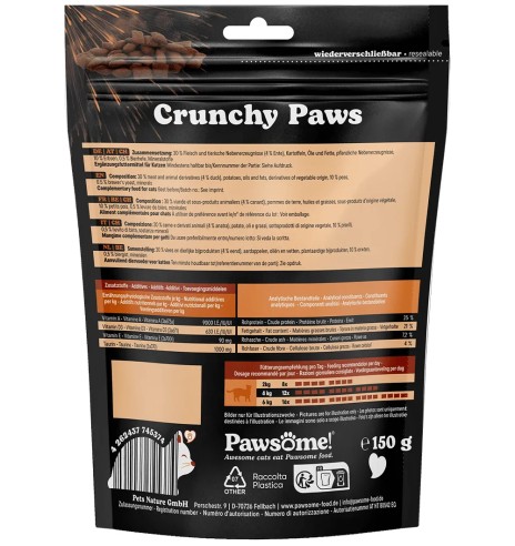 Pawsome! Crunchy Paws kassimaius, krõbedad...