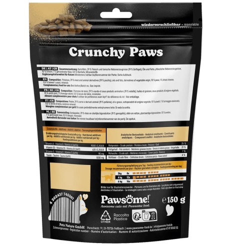 Pawsome! Crunchy Paws kassimaius, krõbedad...