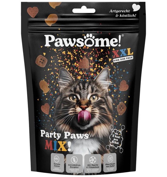 Pawsome! Crunchy Party Paws Mix kassimaius, krõbedad erikujulised snäkid