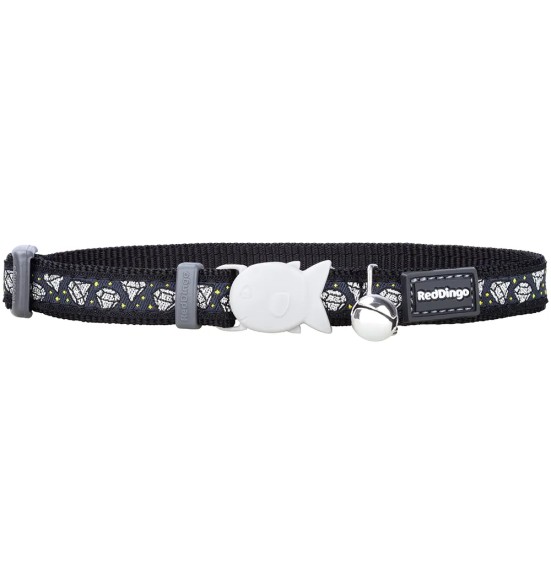 Ошейник для кошек с вытканным дизайнерским узором Diamond Black (Red Dingo)
