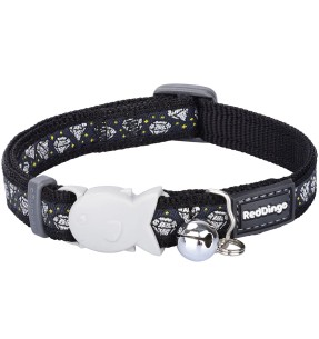 Ошейник для кошек с дизайнерским принтом Cosmos Red (Red Dingo) – Ошейники для кошек – Red Dingo – Valgekihv