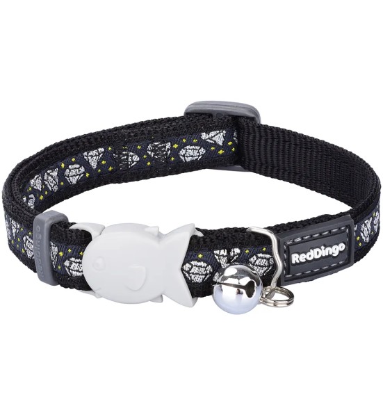Ошейник для кошек с вытканным дизайнерским узором Diamond Black (Red Dingo)