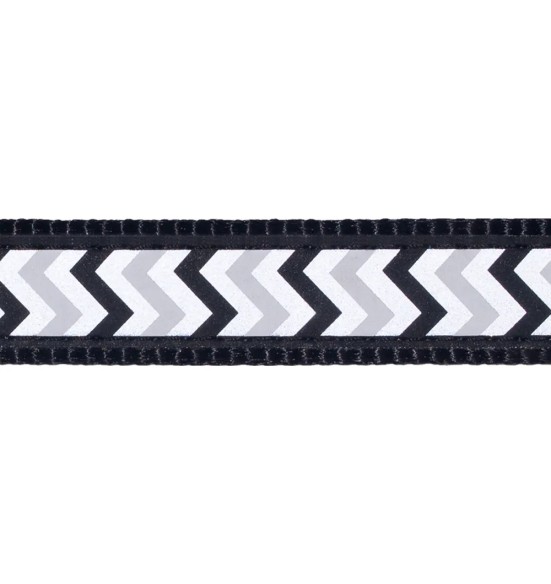 Kassi kaelarihm helkurmustriga Reflective Ziggy Black (Red Dingo)